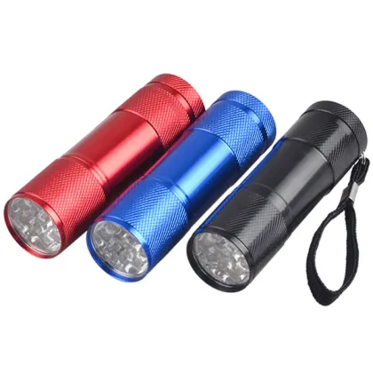 High Quality Aluminum Camping 9 LED MINI Fleshlight Torch