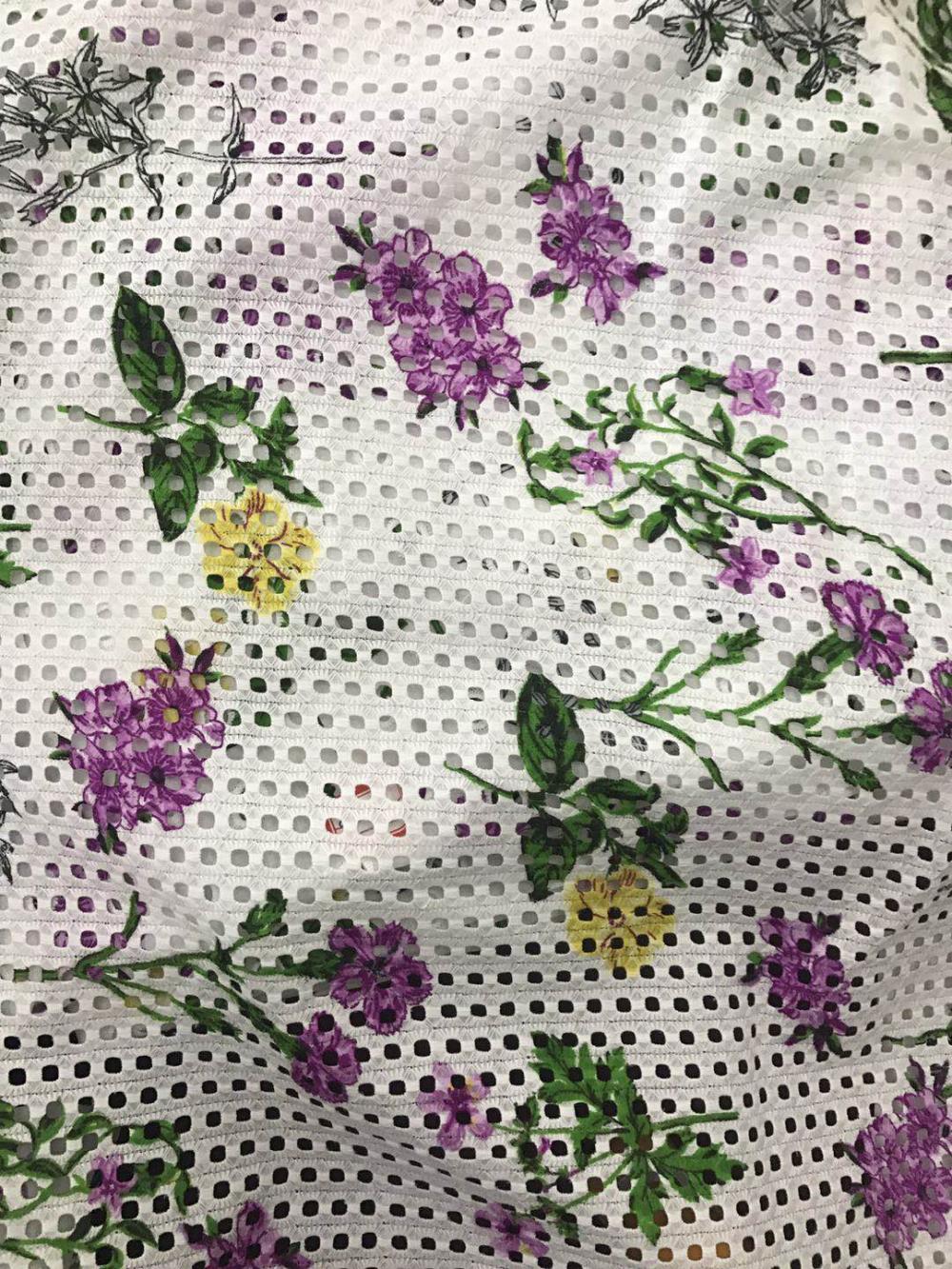 porous and digital printing Cotton embroider fabric