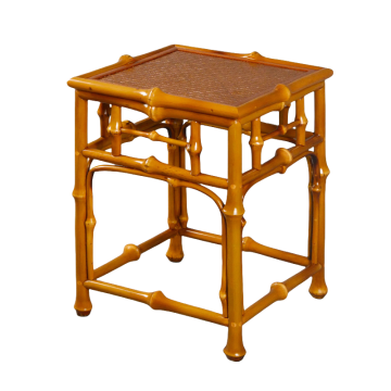 Bamboo Square Stool - Premium Material, Fade-Resistant, Indoor Use