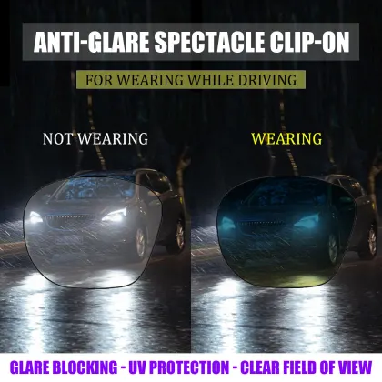 Polarized Night Driving Glasses with Yellow Lens for Day and Night Vision