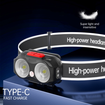 Ultra-Light Mini LED Headlamp: 8 Modes, USB Rechargeable, Waterproof, and Adjustable for Hunting