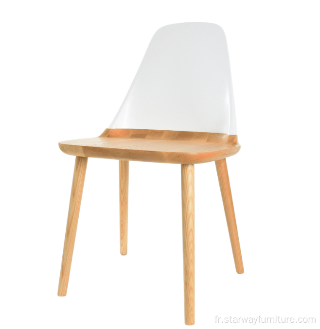 PP-back avec chaise de salle à manger en bois solide en bois