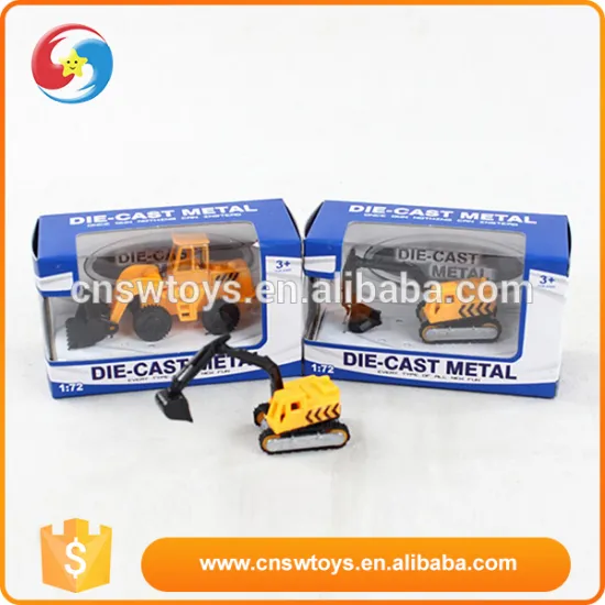 Children love yellow colour funny kids metal excavator toy car model