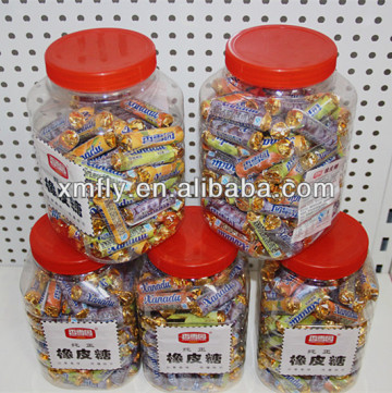 Branded halal fruits candy Gummy Roll in Plastic Jar