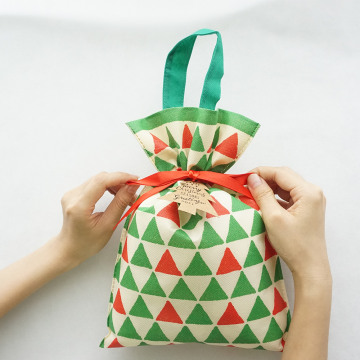 Green Triangle Christmas Non-woven Wine Bottle Bags