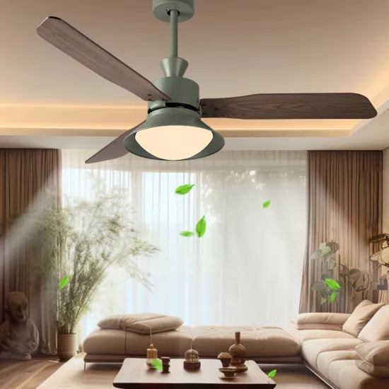 SLYNN Modern AC Ceiling Fan: Smart Home Control with LED Light, Dual Direction, 3 Speeds & Remote