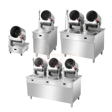 Automatic Intelligent Cooking Robot: 1/2/3 Pots Hotel Restaurant Kitchen Commercial Food Cooking Machine Fried Rice Machine