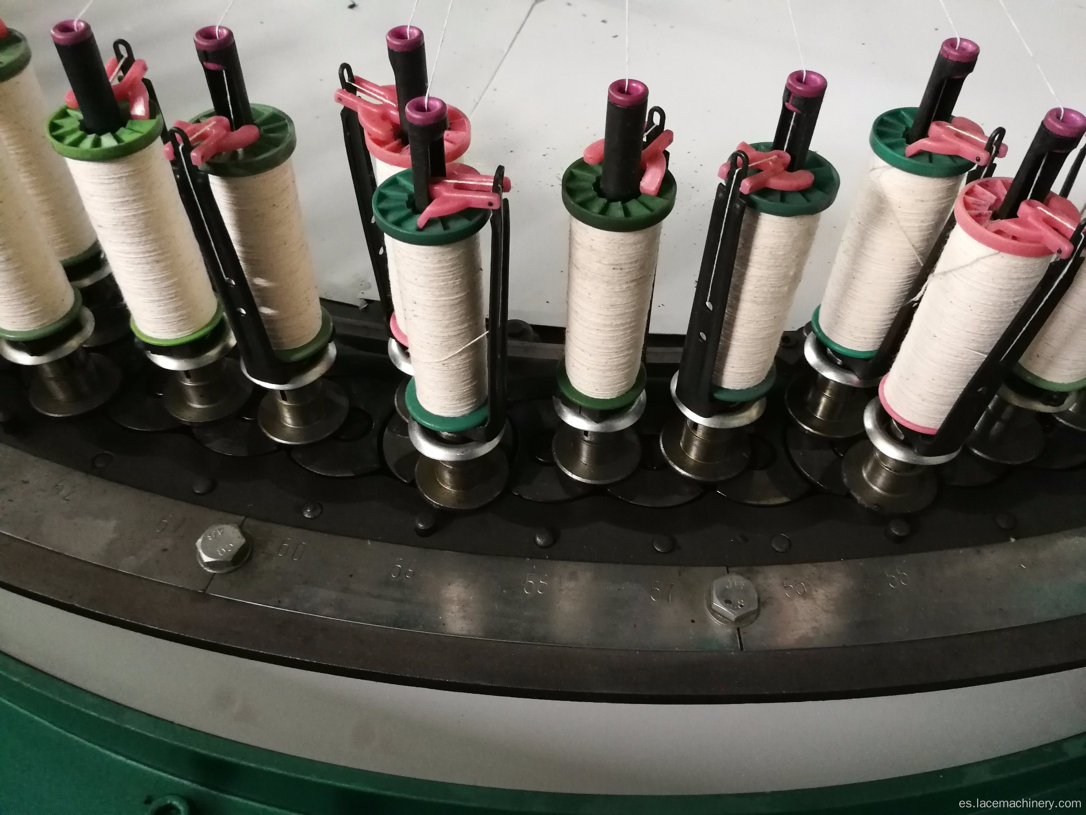 Máquina de tejer encaje de hilo de algodón Jacquard computarizada
