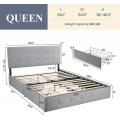 Ciaosleep estofado com quadro de plataforma queen plataforma