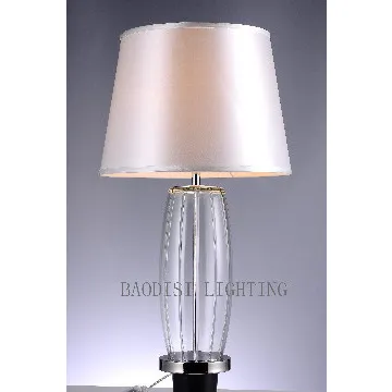 Modern Table Lighting in Chrome finish, Glass lampbody