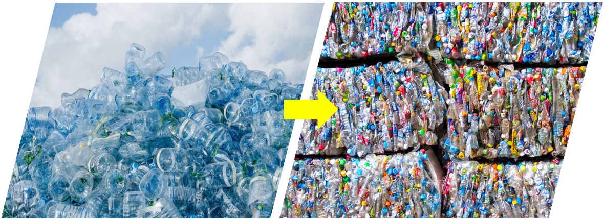 plastic bottles baler