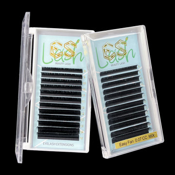 Easy Fan 0.07 C D Natural DIY Mix Black Handmade Eyelash Extension Trays