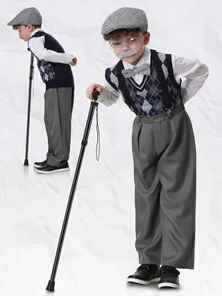 Boys Costume Old Man Roleplay Costume