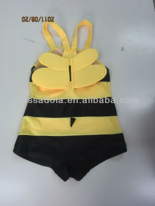Children Yellow bee Swimming Wear