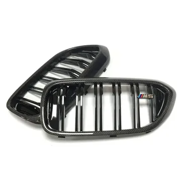 Hot Sale Carbon Fiber + ABS 2-Slat Grille for BMW 5 Series G30 G38 2018+ F90 M5 Front Grille