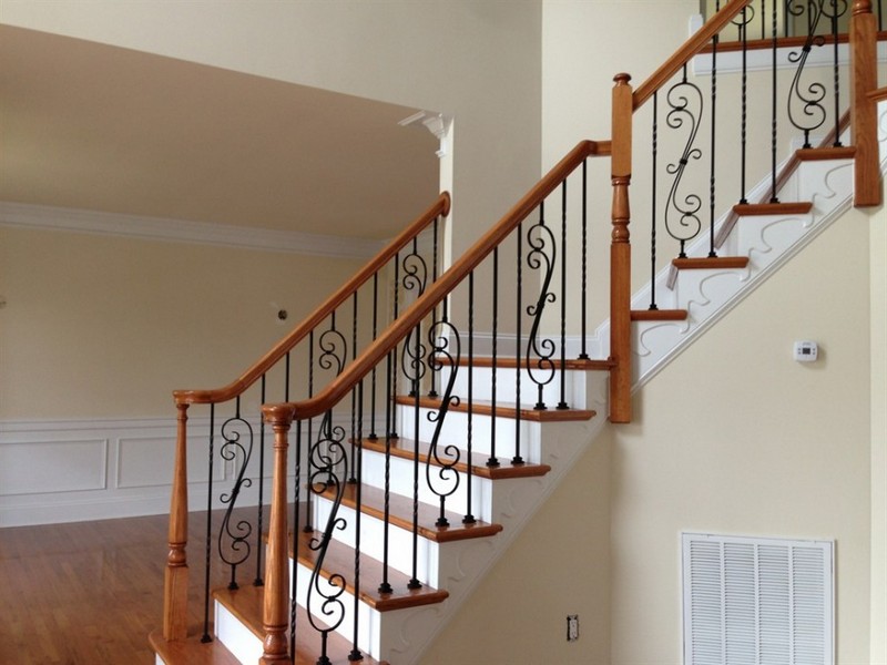 Wrought iron stair railings