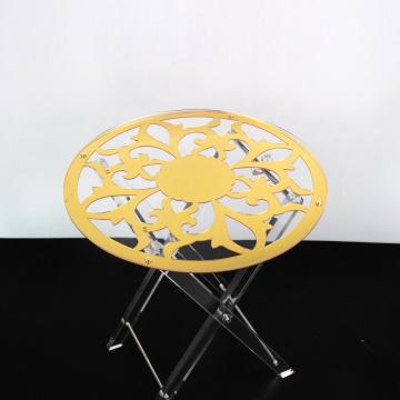 High quality server acrylic Small coffee folding table