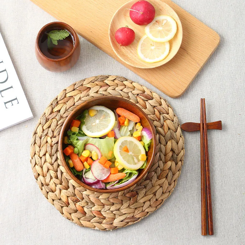 Natural Solid Wood Anti-Scald Chinese Style Rice Bowl3