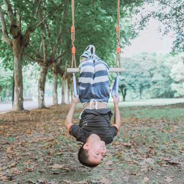 Outdoor Children Trapeze Swing Bar with Rings