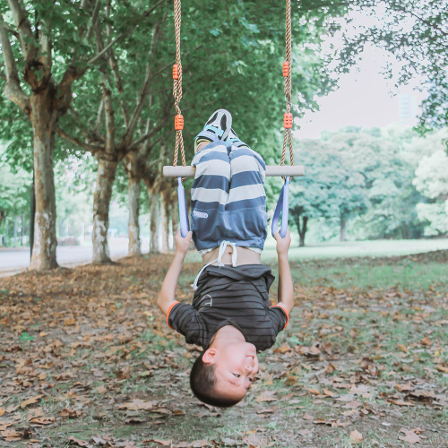 Bar Kanak-kanak Luar Trapeze Swing dengan Cincin