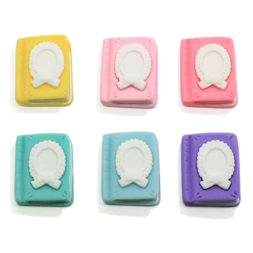 100Pcs / Lot Candy Color Cartoon Fairy Table Book Flat Back Resin Cabochon Scrapbooking Fit Hair Bow Center DIY Dollhouse Toys