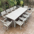 Outdoor wood-plastic tables and chairs