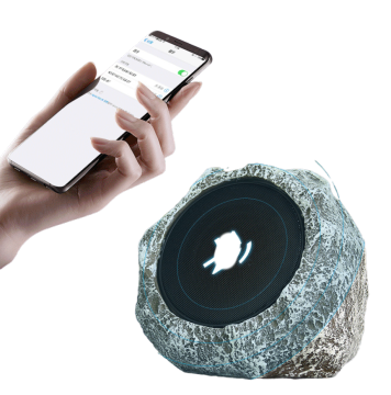 2024 Solar dan USB Rechargeable Waterproof Bluetooth Stone Speaker