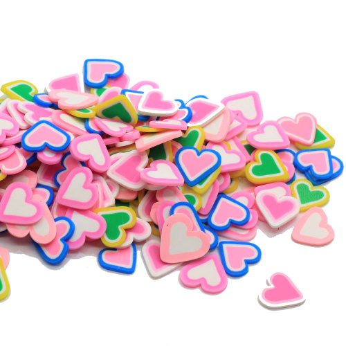 Τιμή εργοστασίου 500g Heart Polymer Clay Πολύχρωμο Χριστουγεννιάτικο Πάρτι Αξεσουάρ Νυχιών Τέχνης DIY Decor Slime Filler