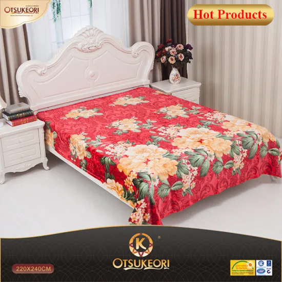 Queen size korean mink blanket,flannel blanket with colorful fleece.