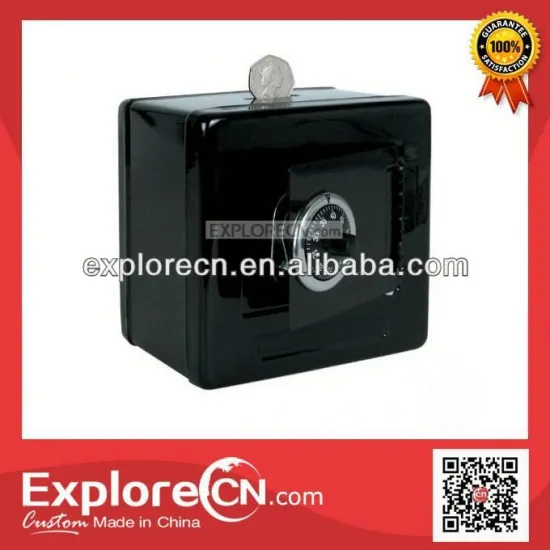 High quality latest black square combination safe bank