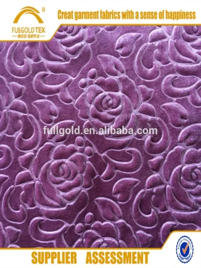 Good Quality Spun Velvet Fabric With Beautiful Design Emboss