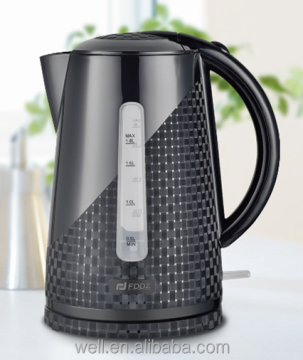 New German Standard 360° Rotation Cordless Plastic Water Kettle with 1.8L Capacity