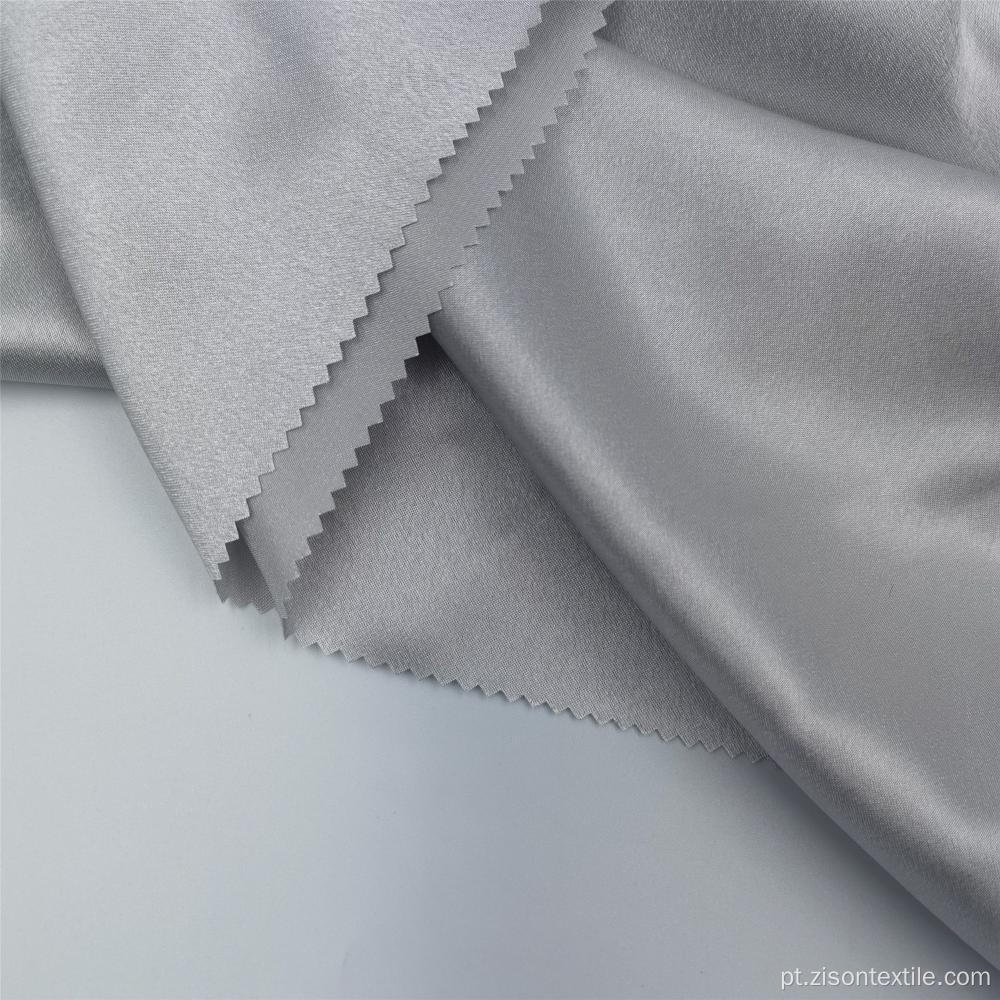 Tecido de tecido de cetim de poliéster de alta qualidade casual com costas crepe