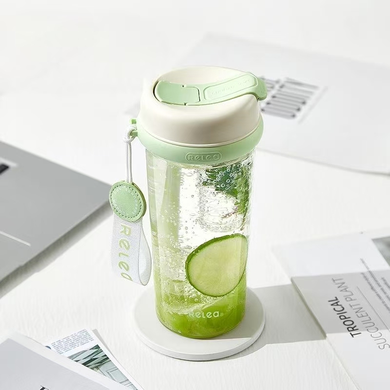 Heat - resistant Portable Plastic Straw Cup