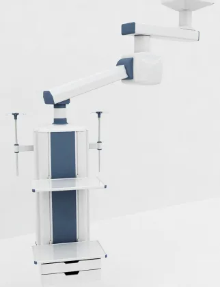 Double arms electric medical pendant