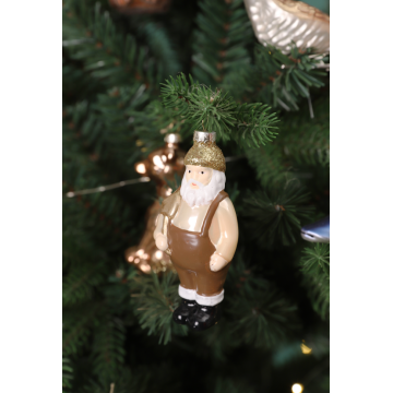 Traditional Christmas Decoration Christmas Ornaments Santa Christmas W/Gifts Glass Blown Supplier