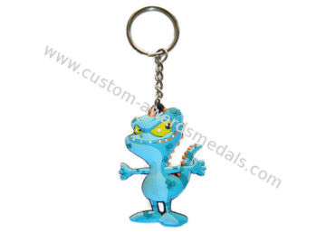 Animal Shaped 2d Soft Pvc Colorful Keychain, Customized Key Chain For Souvenir