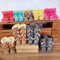 Womens Winter Fur Boots woman snow boots three bows boots Factory