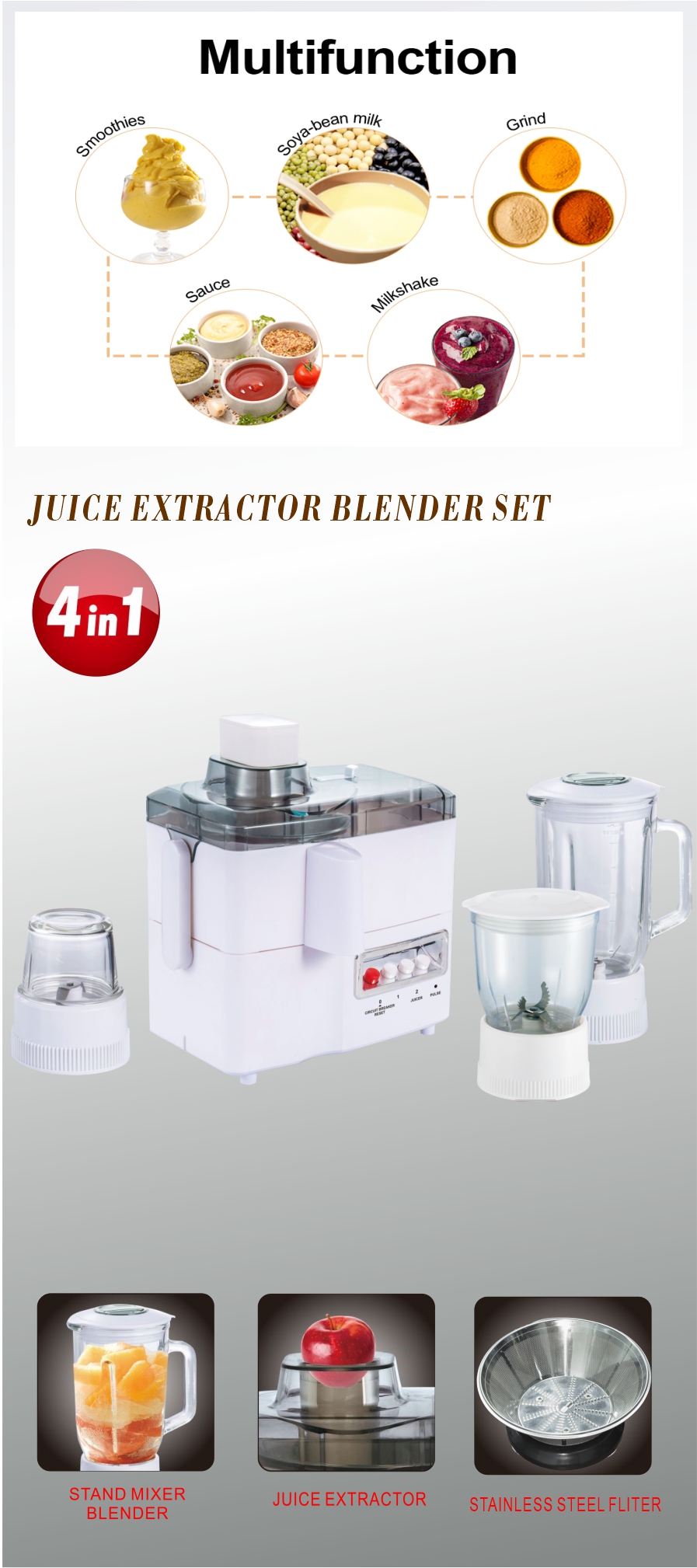 4IN1 High power Food Processor