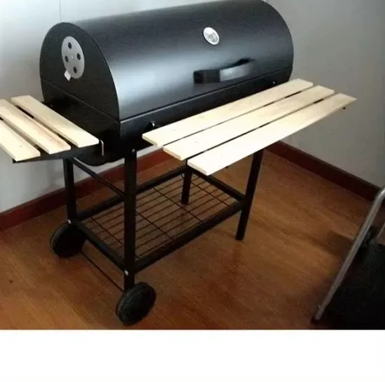 Home Garden Grill Modern Design Trolley Desktop Cylinder BBQ Grill