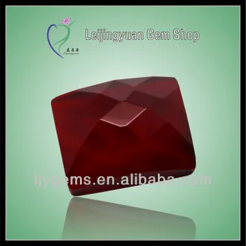 Rectangle Shape Garnet Cubic Zirconia Stone