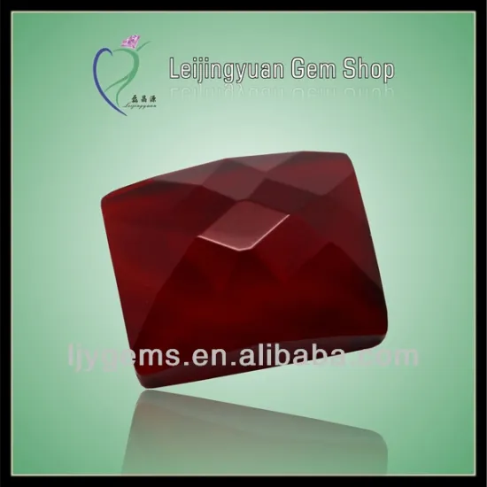 Rectangle Shape Garnet Cubic Zirconia Stone