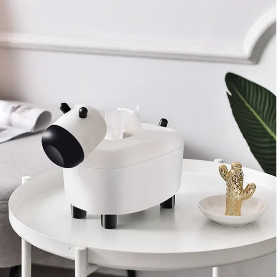 2 In 1 Multifunction Tissue Box Calf Shape Tissue Holder Creative Telescopic Tissue Box with Toothpick Holder Home Storage Tools