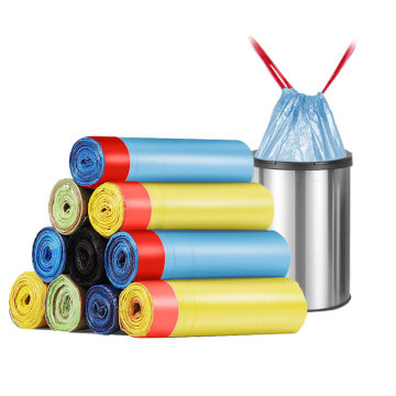 Garbage Bag Household Hand-Held Thickened One-Time Color Affordable Large Pull Plastic Bags