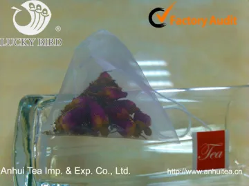 rose flower triangle pyramid tea bag