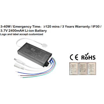 Boîtier en aluminium LED Alimentation de secours