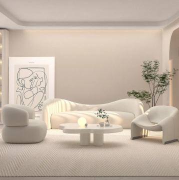 Modern, Curved Sofas for Beauty Salons and Clothing Stores: Enhancing Comfort and Style