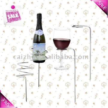 Metal wine cup rack