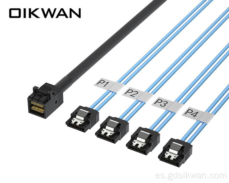 HD Mini SAS SFF-8643 a 4Sata Cable 12 GB SAS a Cable SATA