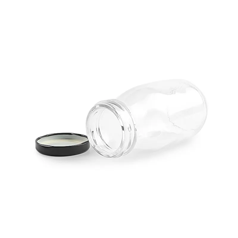 200ml Glass Milk Bottle With Metal Lid3 Png